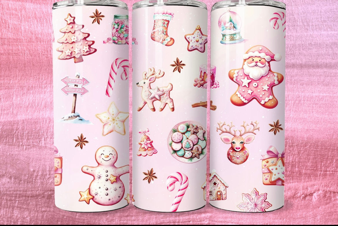 Pink cookie party Tumbler 20oz