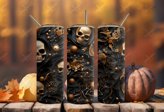 Gold skulls tumbler 20oz