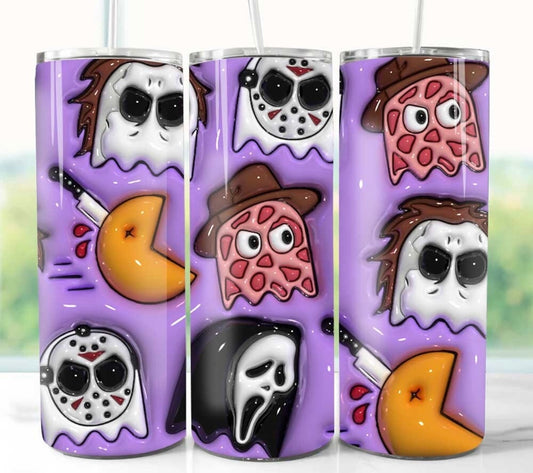 Inflated pac-man horror inflated halloween tumbler 20oz