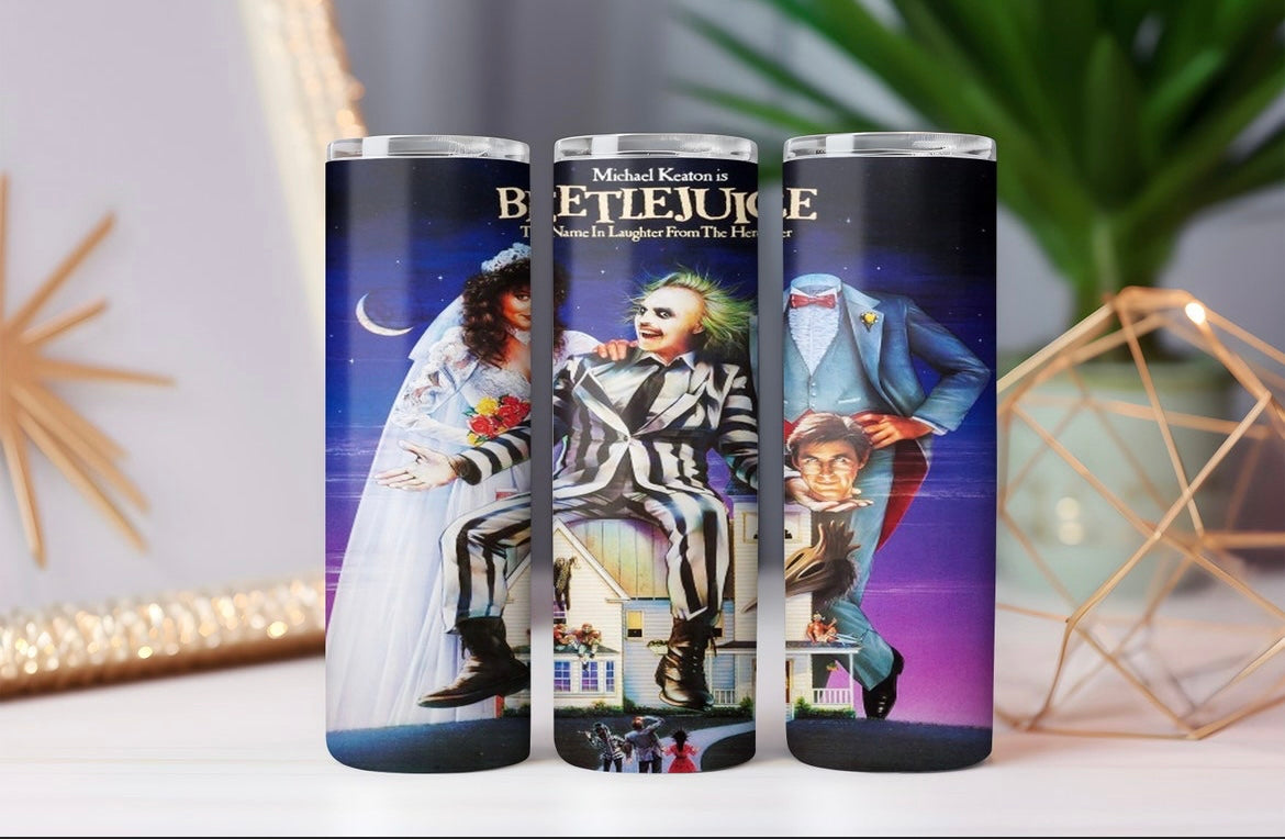 Beatlejuice movie tumbler 20oz