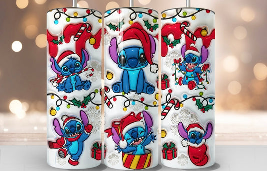 Inflated its a white christmas Stitch Tumbler 20oz