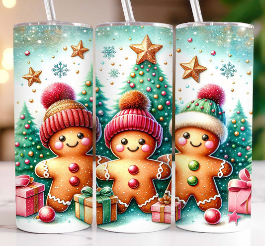 Gingerbread Cookies around the tree Tumbler 20oz