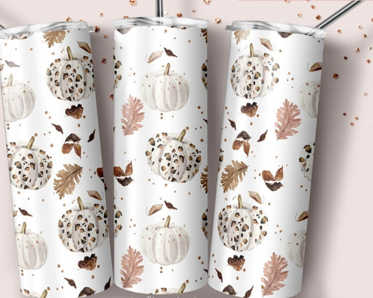 Leaves and Pumpkin tumbler 20oz