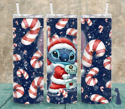 Stitch candy cane Tumbler 20oz