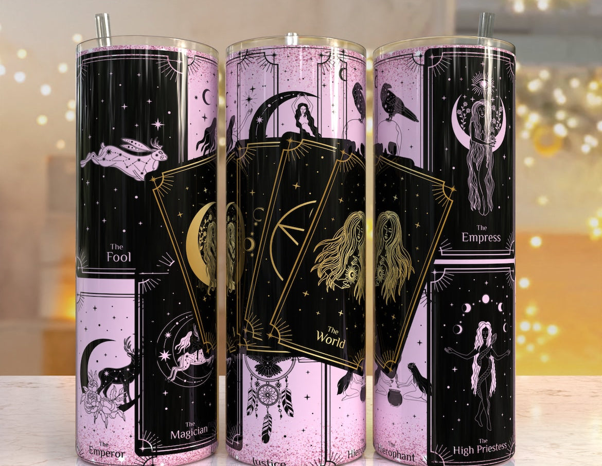 Tarot card tumbler 20oz