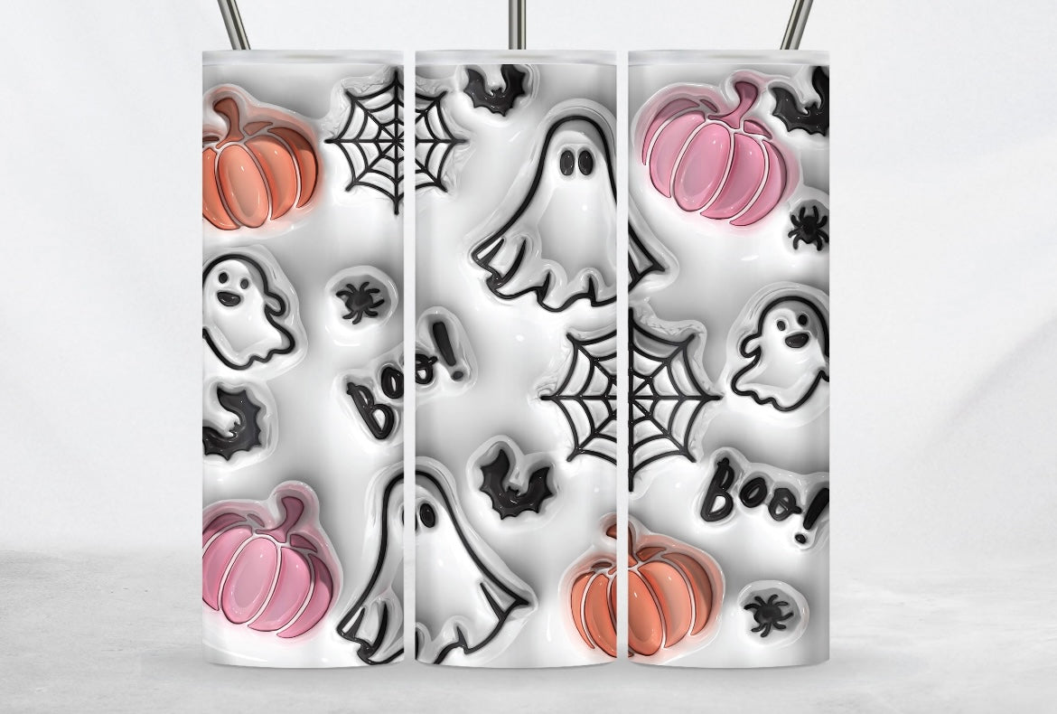 Inflated- pumpkins, ghost and bats oh my! Halloween tumbler 20oz