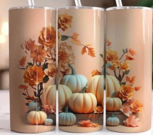 Fall pumpkin tumbler 20oz