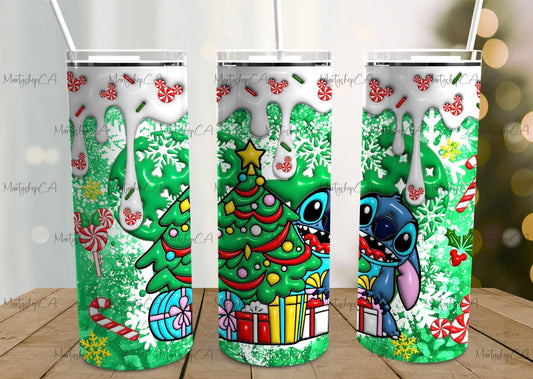 Inflated christmas gift Stitch Tumbler 20oz