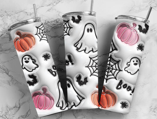 Inflated- pumpkins, ghost and bats oh my! Halloween tumbler 20oz