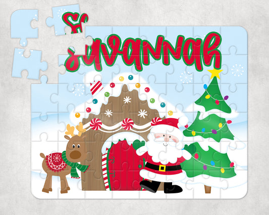 Santa and reindeer puzzle